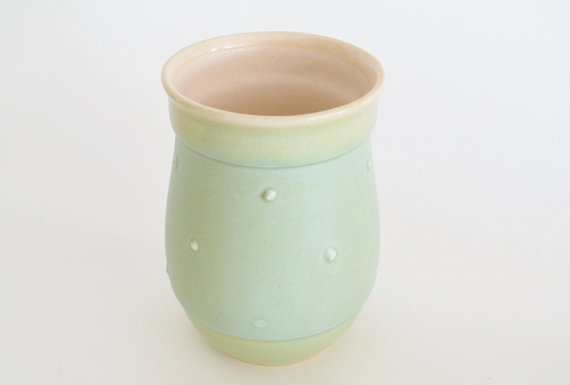 Turquoise Ceramic Travel Mug with Lid