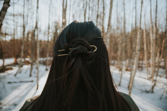 Hali  Brass Bun Pin