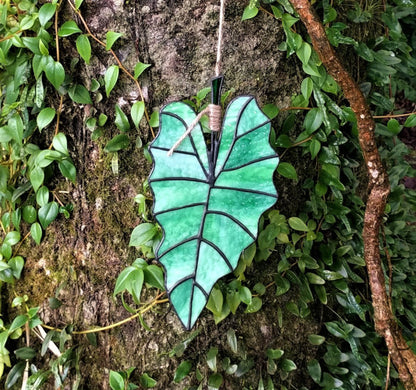 Stained Glass Elephant Ear Leaf