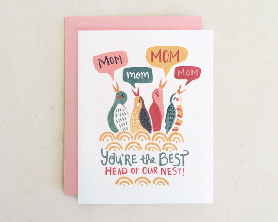 Mom, You're the Best Head of Our Nest! - Mother's Day Card