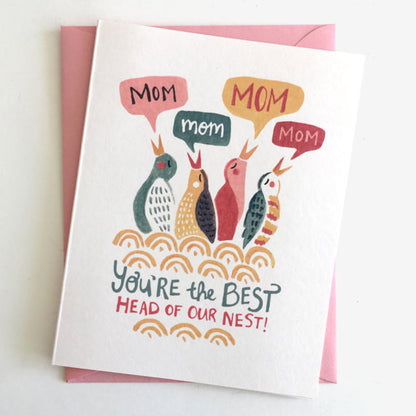 Mom, You're the Best Head of Our Nest! - Mother's Day Card