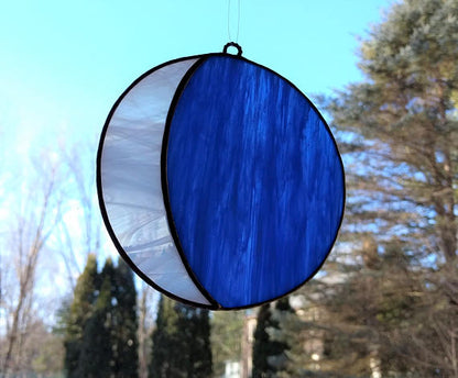 Stained Glass Crescent Moon
