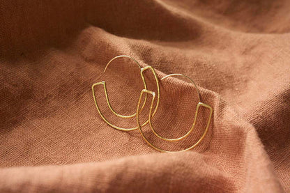 Elena Brass Earrings