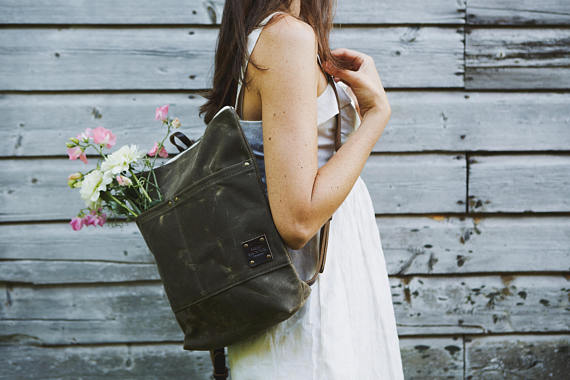 Waxed Canvas Backpack