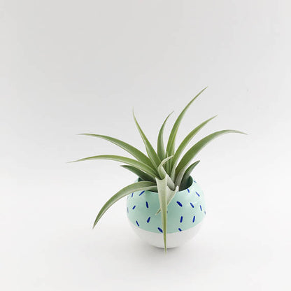 Mini Sphere Planter- Sage + Wood