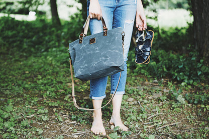 Waxed Canvas Cross Body Bag