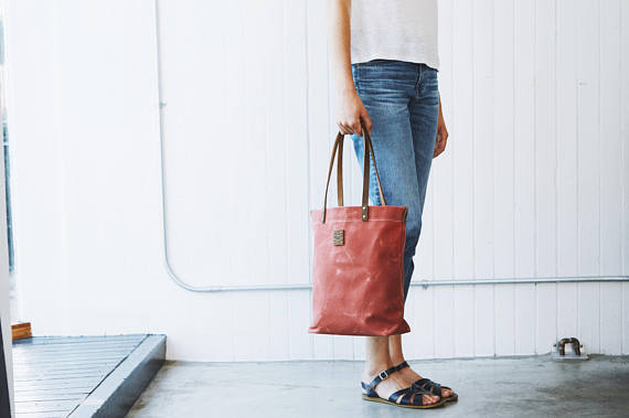Waxed Canvas Tote Bag