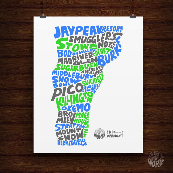Ski Vermont Art Print