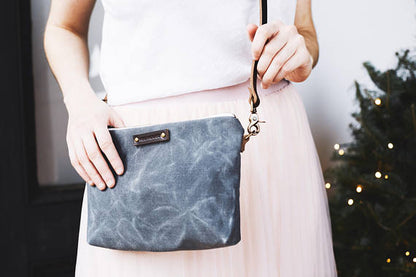 Waxed Canvas Mini Crossbody Bag