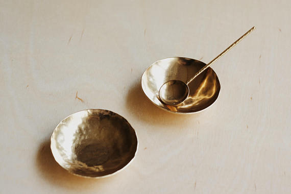 Brass Salt Cellar/ Ring Dish