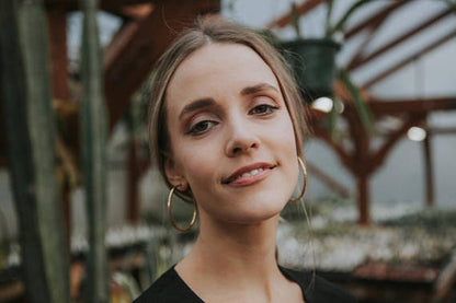 Kye Brass Hoop Earrings