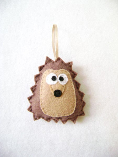 Hedgehog Felt Ornament // By Red Marionette