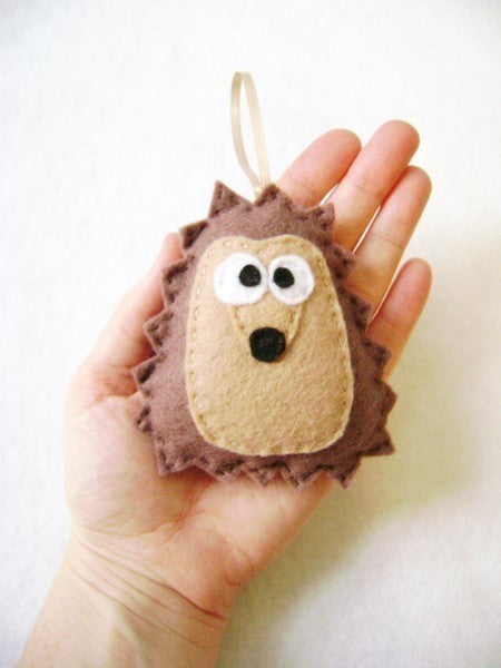 Hedgehog Felt Ornament // By Red Marionette