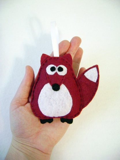 Fox Felt Ornament // By Red Marionette