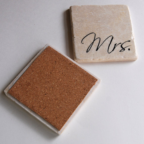 Mr & Mrs Coasters // Set of 2