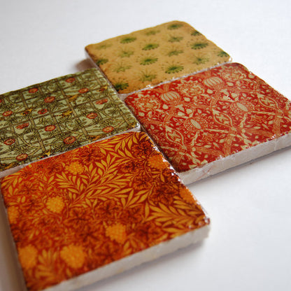 Rich Tapestry Stone Coasters // Set of 4