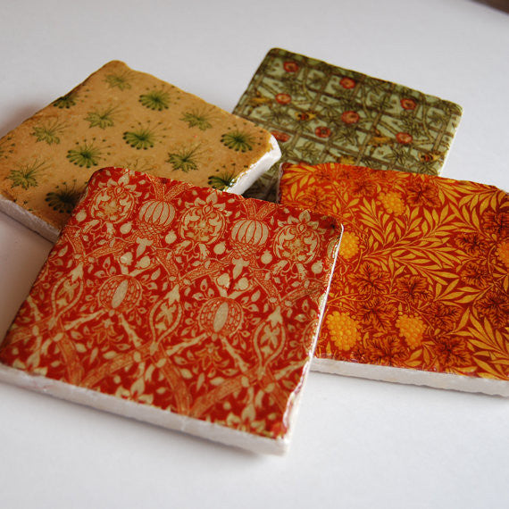 Rich Tapestry Stone Coasters // Set of 4