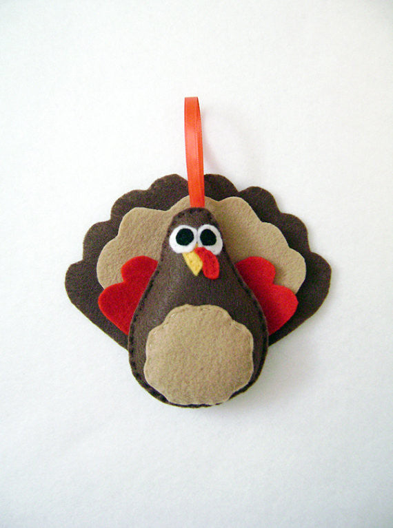 Turkey Felt Ornament // By Red Marionette