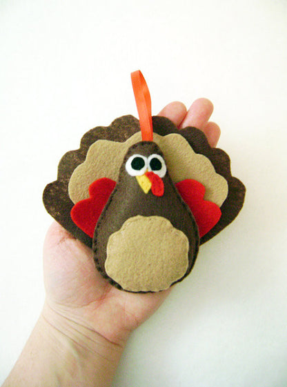 Turkey Felt Ornament // By Red Marionette