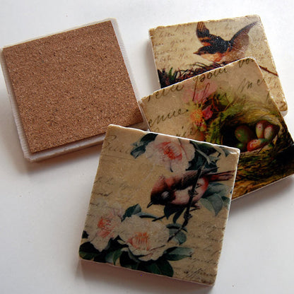 Song Birds Coasters // Set of 4