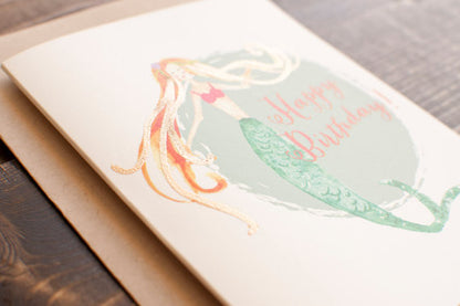 Happy Birthday Mermaid Greeting Card