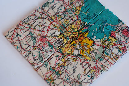 Boston Map Coasters // Set of 4