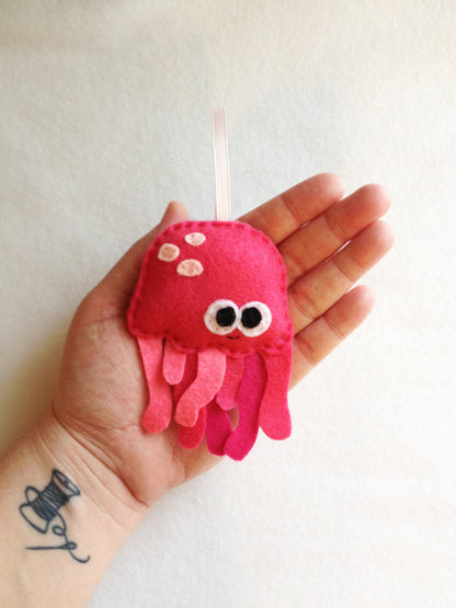 Jelly Fish Felt Ornament // By Red Marionette