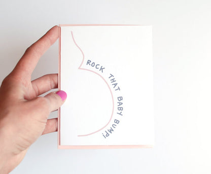 Rock That Baby Bump-Baby Shower/Congrats Greeting Card