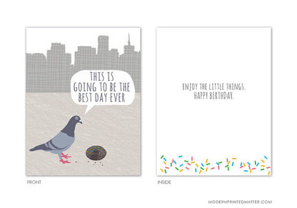 Pigeon Birthday Card