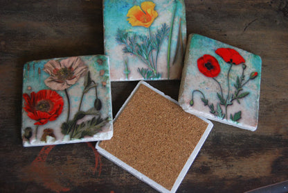 Garden Party Floral Coasters // Set of 4