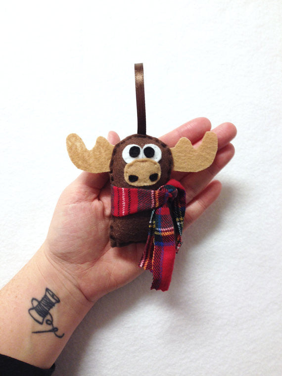 Moose Felt Ornament // By Red Marionette