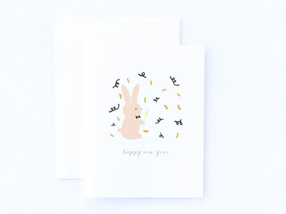 Happy New Year Bunny Card