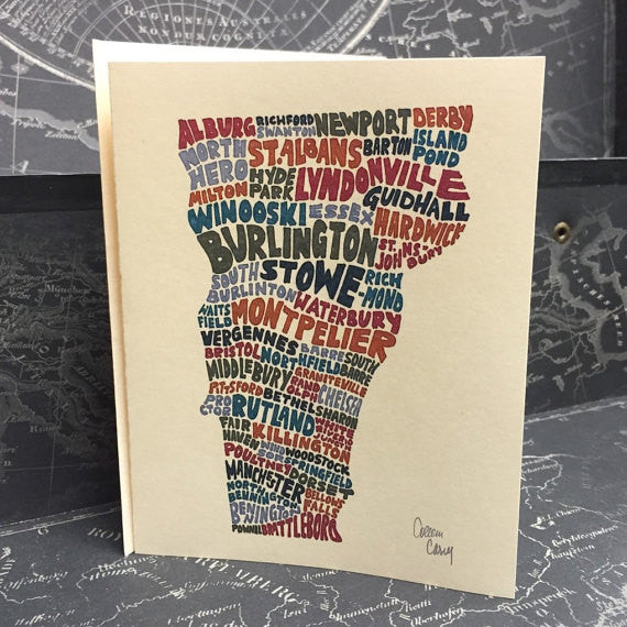 Vermont Towns Greeting Card