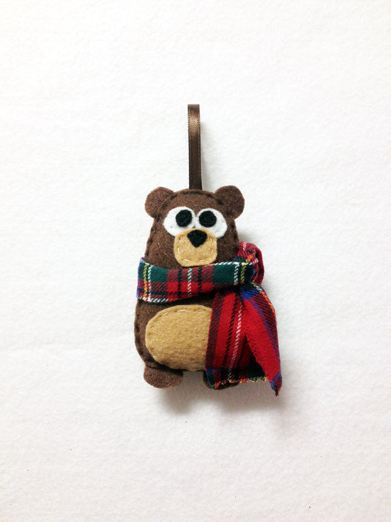 Bear Felt Ornament // By Red Marionette