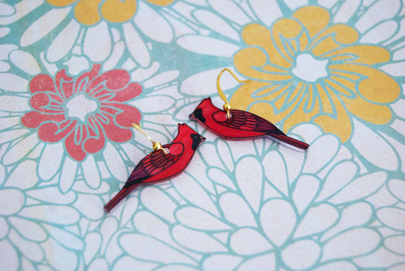 Red Cardinal Studs