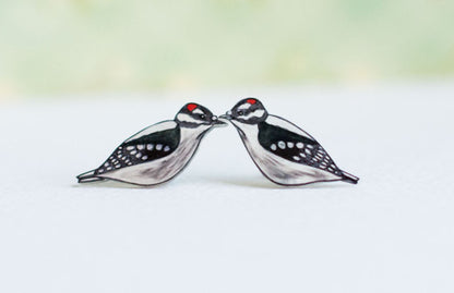 Downy Woodpecker Studs
