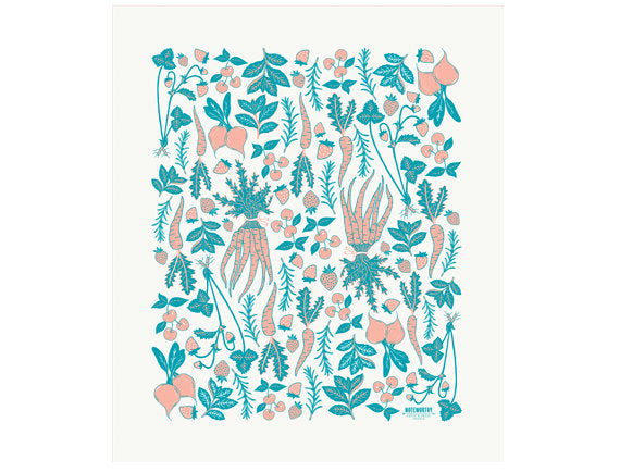 Fruit & Veggies Set of 2 Tea Towels