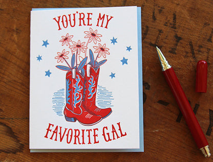 Favorite Gal Greeting Card