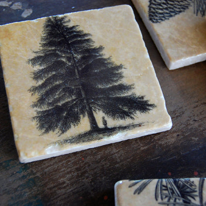 Pine Forest Coasters // Set of 4