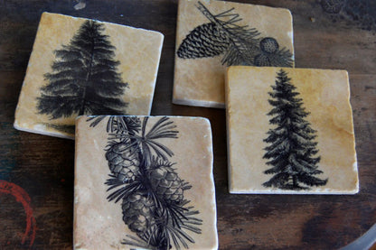 Pine Forest Coasters // Set of 4