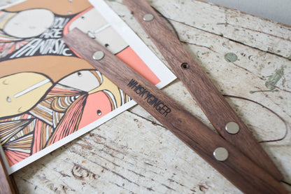 Wooden Poster Hanger - Walnut 14 inches