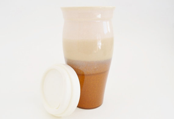 Stoneware Travel Mug with Lid