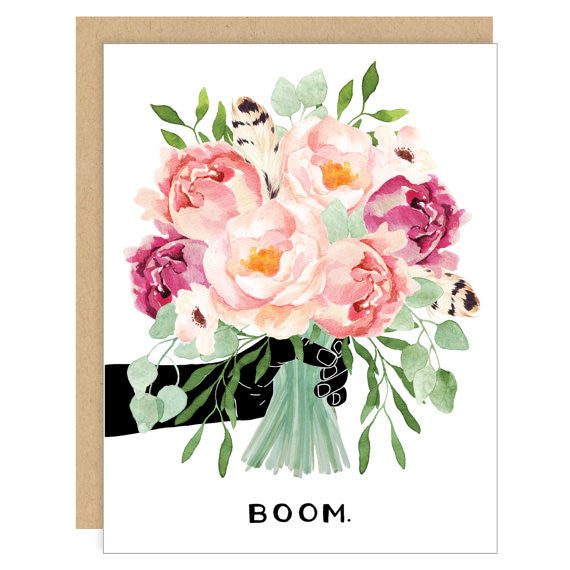 Boom. Peony Bouquet Greeting Card