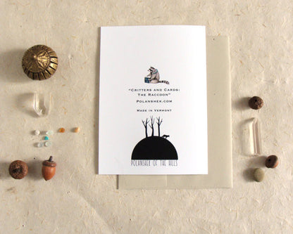Critters and Cards: Raccoon - Greeting Card