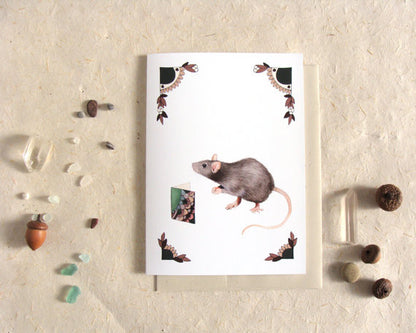 Critters and Cards: Rat - Greeting Card