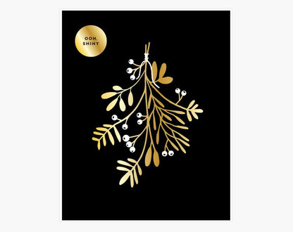 Sprigs & Berries Gold Foil 8x10 Print