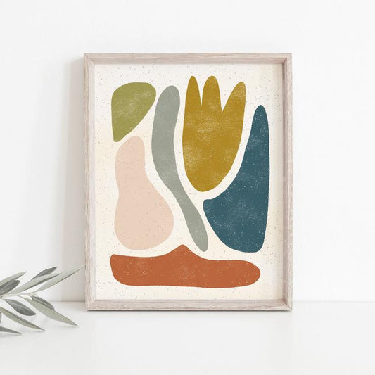 11x14 Art Print Blob Abstract - Multicolor