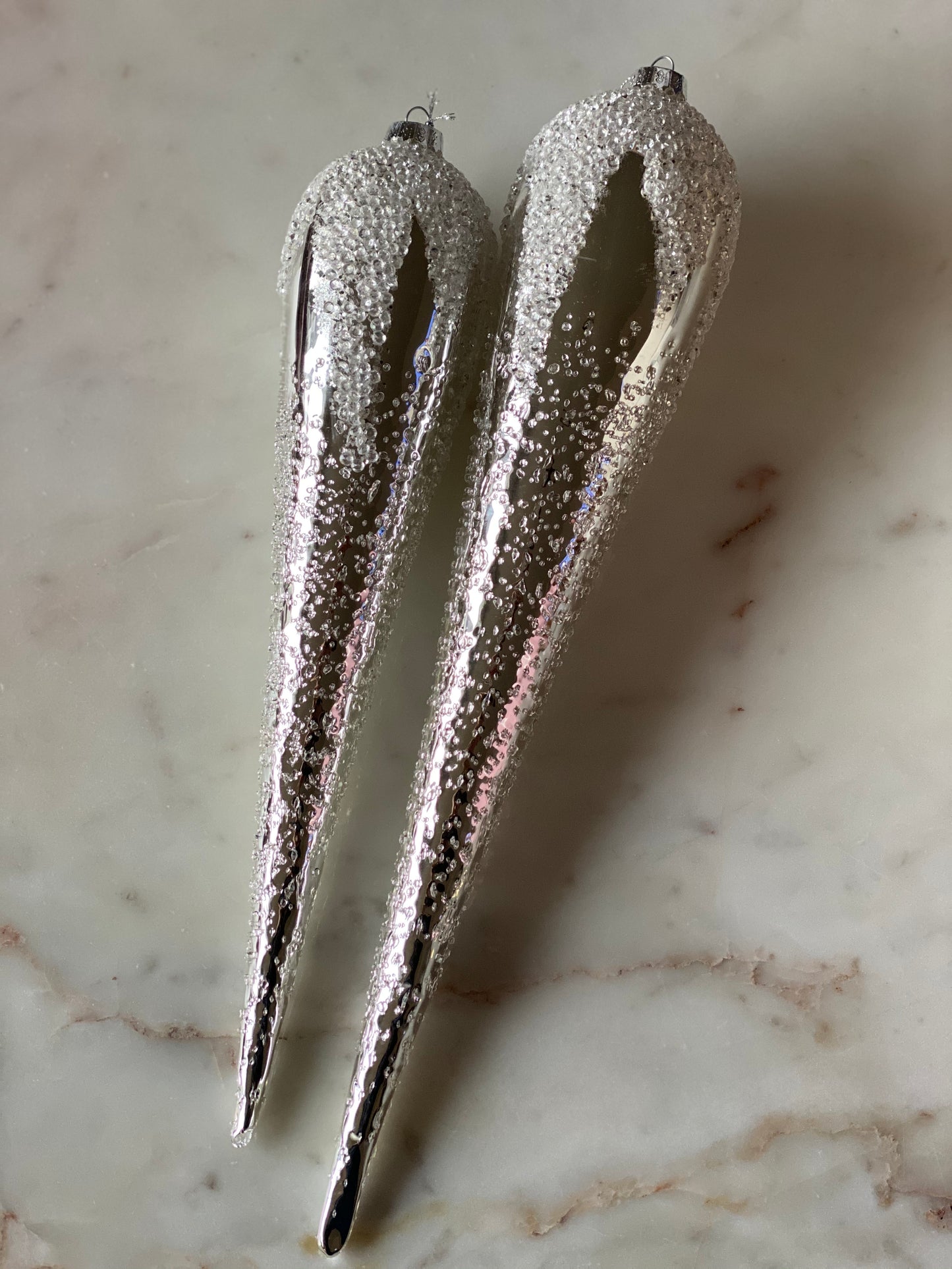 Stippled Icicle Ornament