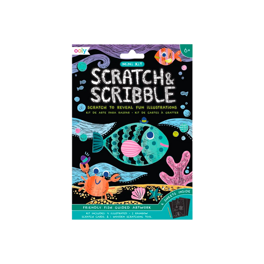 Mini Scratch & Scribble Art Kit: Friendly Fish