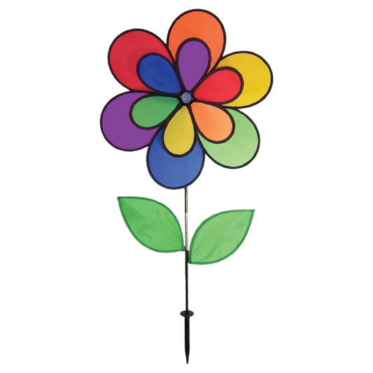 12 Petal Flower with Leaves Double Wheel Spinner